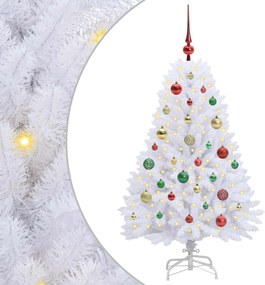 vidaXL Brad de Crăciun artificial cu ramuri articulare Alb 120 cm