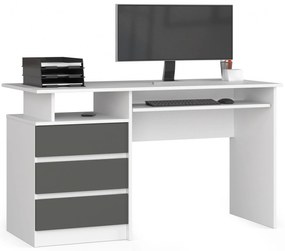 Masă PC Bronte (alb + gri). 1070837