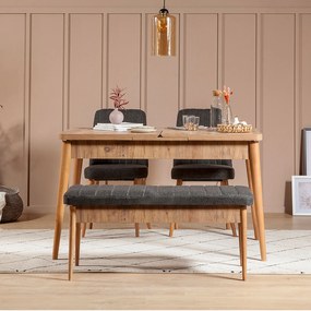 Set mobilier sufragerie Vlasta 1 (pin atlantic + antracit) (pentru 4 persoane). 1072177