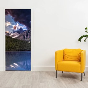 Fototapet pentru ușă - Lac și munți (95x205cm)