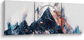 Tablou - Pădure, abstrecție (cu ceas) (90x30 cm)