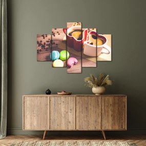 Tablou cu cafea și macarooni (150x105 cm)