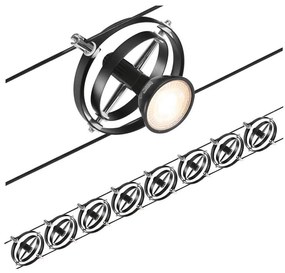 Paulmann 94494 - Set 8x GU5,3/7,5W spot CARDAN 230V negru