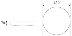 Plafonieră LED dimabilă VARIO LUMO LED/22/32W/230V d. 41 cm IP44 negru