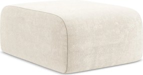 Taburet bej cu tapițerie din chenille Lani – Makamii