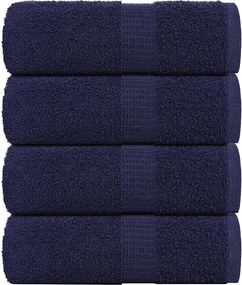vidaXL Prosoape de baie, FROGN, 4 buc., albastru marin, 30x30 cm, 360 g/m²