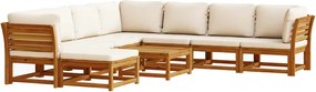 vidaXL Set mobilier grădină cu perne, 9 piese, lemn masiv acacia