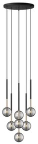 Lustra moderna cu 7 pendule Arcturus negru/ auriu