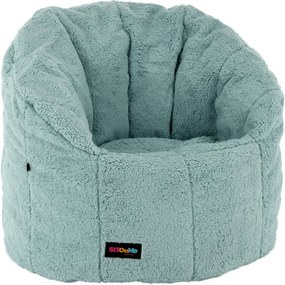 Fotoliu puf ALMERO, verde menta, material textil, 75x75 cm