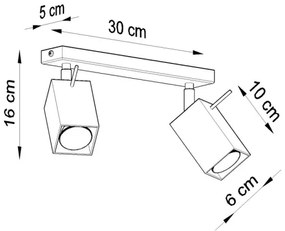 Lampă spot MERIDA 2 2xGU10/40W/230V negru