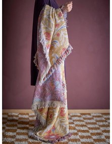 Pătură galbenă din bumbac reciclat 130x160 cm Reims – Bloomingville