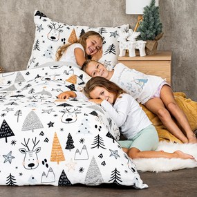 Lenjerie de pat din microflanel 4Home Nordic forest , 140 x 220 cm, 70 x 90 cm, 140 x 220 cm, 70 x 90 cm