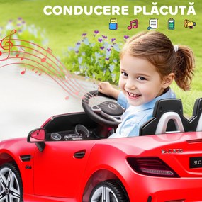 AIYAPLAY Mașină Electrică pentru Copii 3-6 Ani cu 2 Motoare, Telecomandă și Design Atrăgător, Dimensiuni 107x62,5x44 cm, Roșu | Aosom România