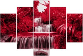 Tablou - Cascade indoneziene în roșu (150x105 cm)
