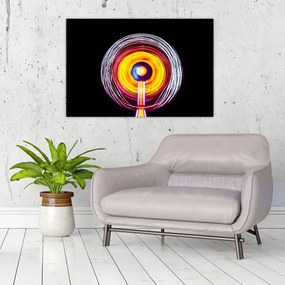 Tablou cu lumini în cerc (90x60 cm)