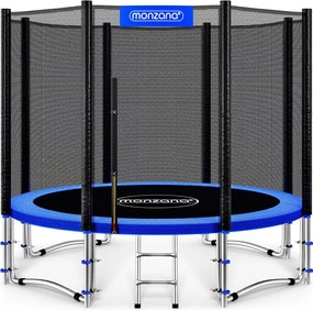 Trambulină de grădină MONZANA cu plasă de siguranță și scară - 305 cm