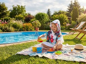 Poncho pentru copii PISICUTA colorat Dimensiune: 60 x 120 cm