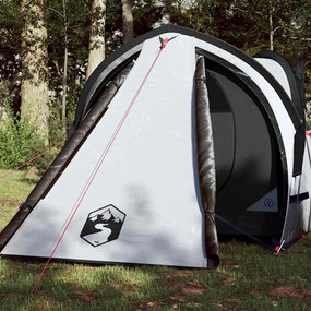 vidaXL Cort camping cupolă 2 persoane alb, țesătură opacă, impermeabil