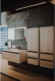Dulap suspendat cu oglinda KolpaSan Pandora mdf alb 60x75 cm