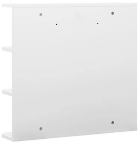 Dulap de baie cu oglinda, alb, 66x17x63 cm, MDF Alb