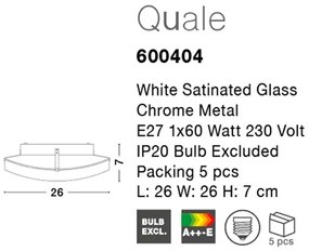 Aplica perete simpla Quale 26x26cm NVL-600404