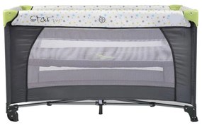 Patut pliant transformabil in tarc copii NOVOKIDS™ Little Star NEST, 60X120 cm, 2 Niveluri, Pliabil, Cu geanta transport inclusa, Fermoar acces