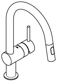 GROHE 32321002 - Baterie pentru chiuvetă A crom lucios