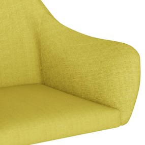 Scaun de bucatarie pivotant, verde, material textil 1, Verde