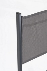 Scaun pliabil pentru gradina gri carbune din metal si textilena, Martinez Bizzotto