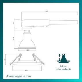 Philips - Set 5 buc. Spot încastrat PERIDOT 1xGU10/7W/230V negru