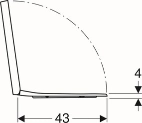 Capac vas wc duroplast, alb, Geberit Selnova Square