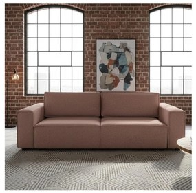 Canapea extensibilă RONDA, 3 locuri, cu spațiu de depozitare, roșie