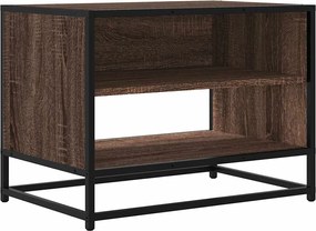 vidaXL Comodă TV, stejar maro, 61x40x46 cm lemn prelucrat și metal