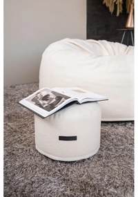 Fotoliu bean bag crem cu tapițerie din țesătură bouclé Mini – SLOWDOWN