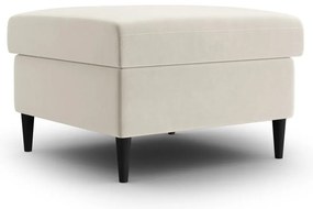 Taburet bej cu tapițerie din catifea Kyoto – Cosmopolitan Design