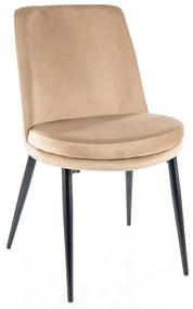 Scaun de bucaterie Kayla Velvet, bej