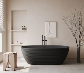 Cada acril freestanding Noir Strata, Negru, 170 cm, 5039