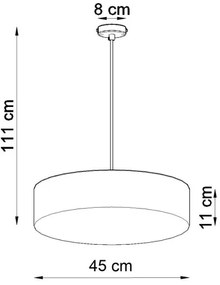 Lustră pe cablu ARENA 45 3xE27/60W/230V alb