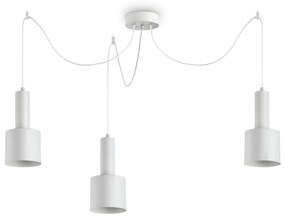 Lustra cu 3 pendule design modern HOLLY SP3 BIANCO 231587 IDL