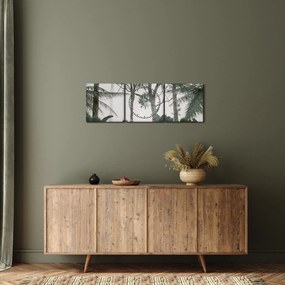 Tablou - Jungla în ceața dimineții (cu ceas) (90x30 cm)