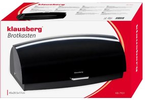Cutie pentru paine Klausberg KB 7931, 45 cm, Maner ergonomic, Metal, Negru