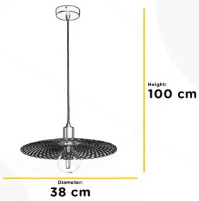 Lustră pe cablu ONLI GOLDEN 1xE27/22W/230V auriu/negru