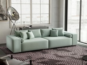 Canapea extensibilă dumonde cu ladă de depozitare si sezut confortabil din spuma high-density, Marbela Ambience Mint XXL 295x100 cm