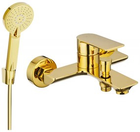 Mexen Alexa R40 baterie cadă cu set pentru duș, Aurie - 7123R40-50