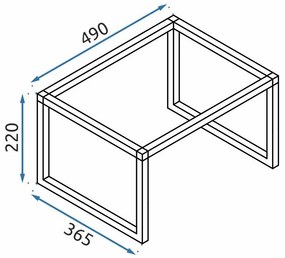 Chiuvetă din conglomerat GOYA 50cm + Cadru