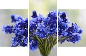 Tablou buchet cu flori albastre (90x60 cm)