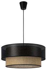 Pendul pe cablu BORHO 1xE27/60W/230V, negru/jută