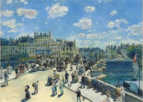 Tablou pe sticlă - Auguste Renoir, Pont Neuf, Paris, reproducere (70x50 cm)