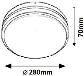 Rabalux 8848 - Plafonieră LED pentru exterior HAMBURG LED/12W/230V IP44