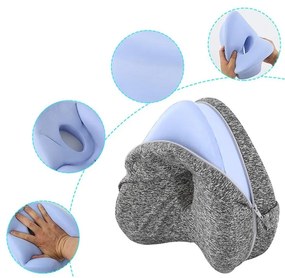 Perna între genunchi cu elastic
